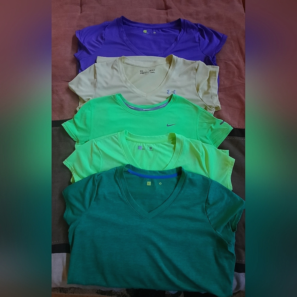 Women's activewear Dri-fit T-shirts. Sizes M/L